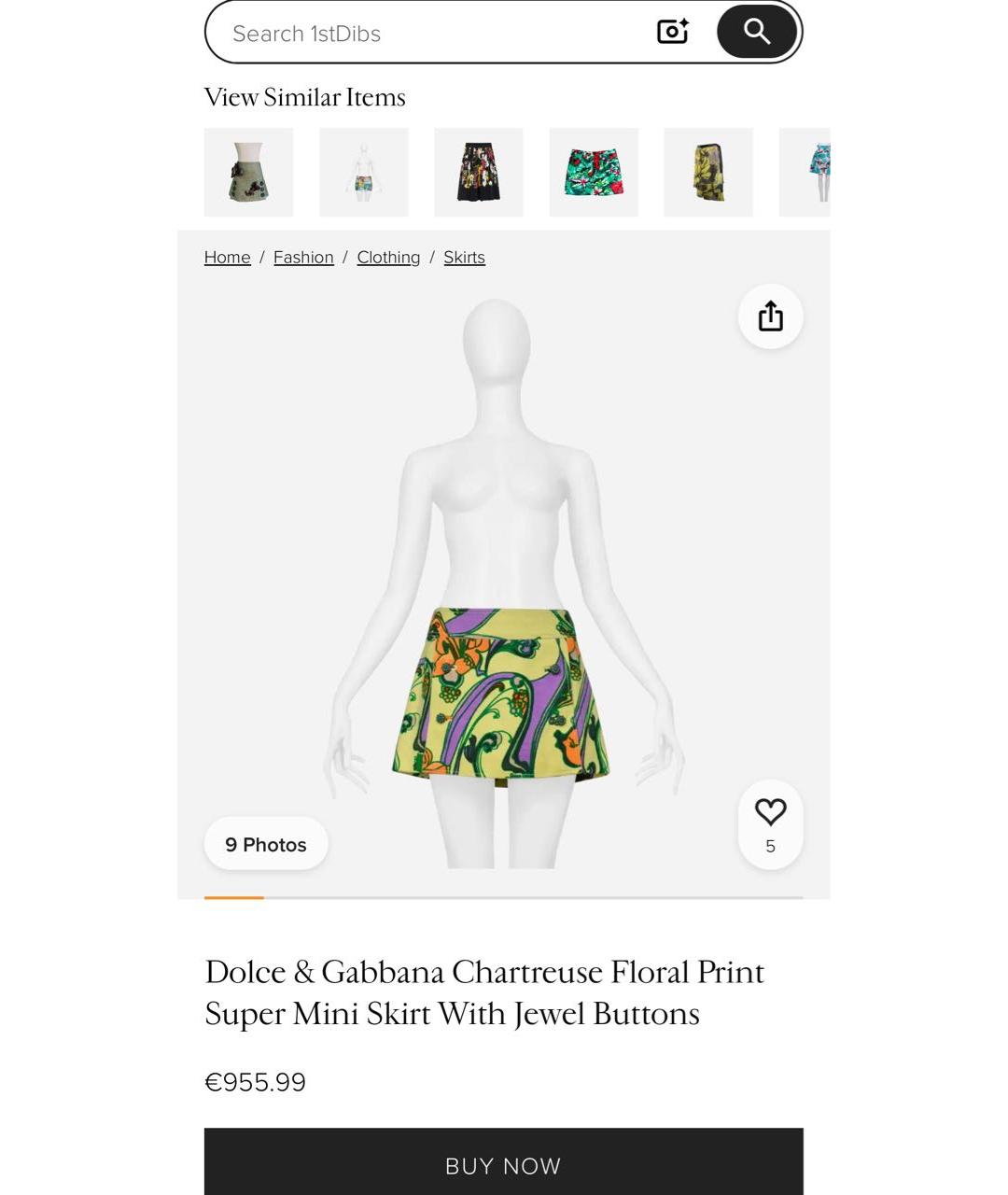 DOLCE&GABBANA Мульти хлопковая юбка мини, фото 4