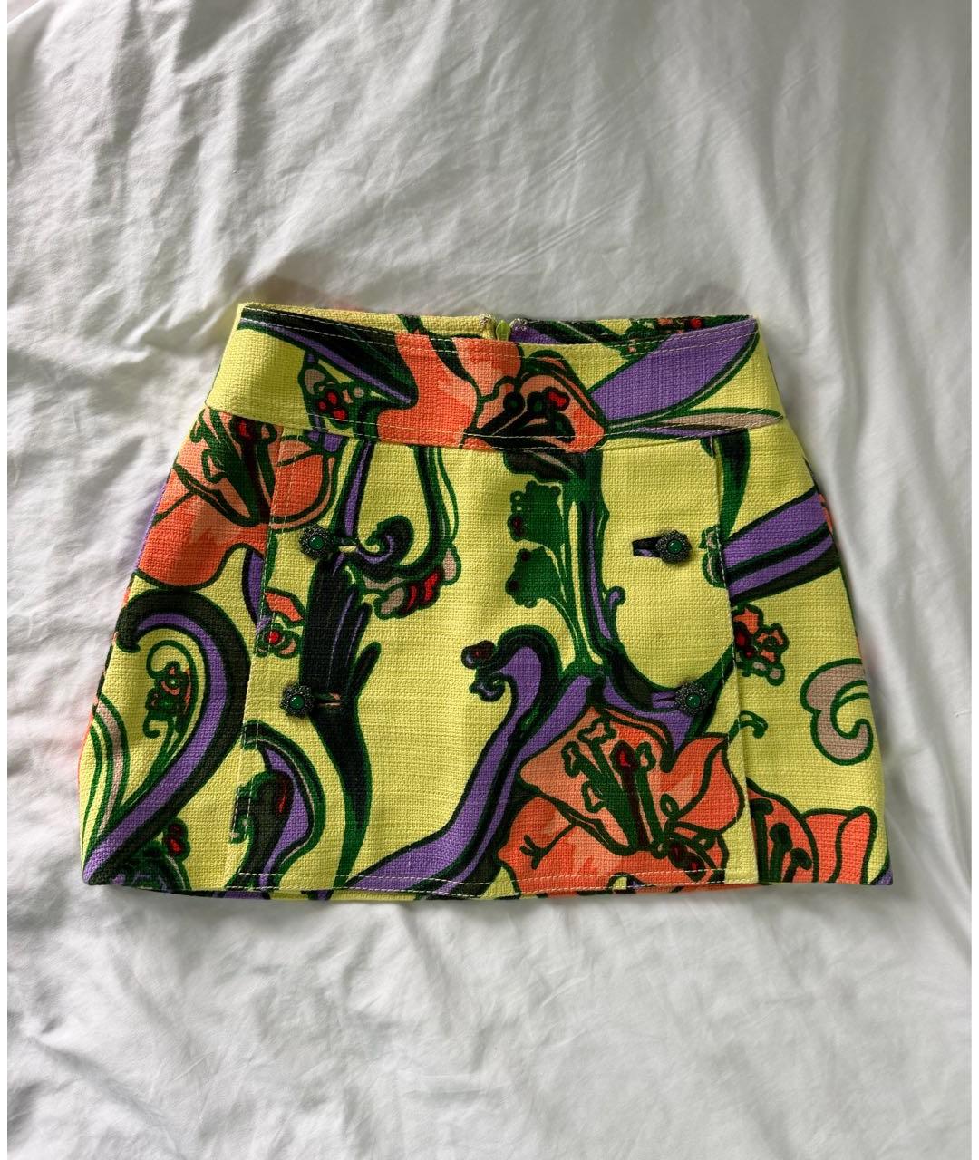 DOLCE&GABBANA Мульти хлопковая юбка мини, фото 9