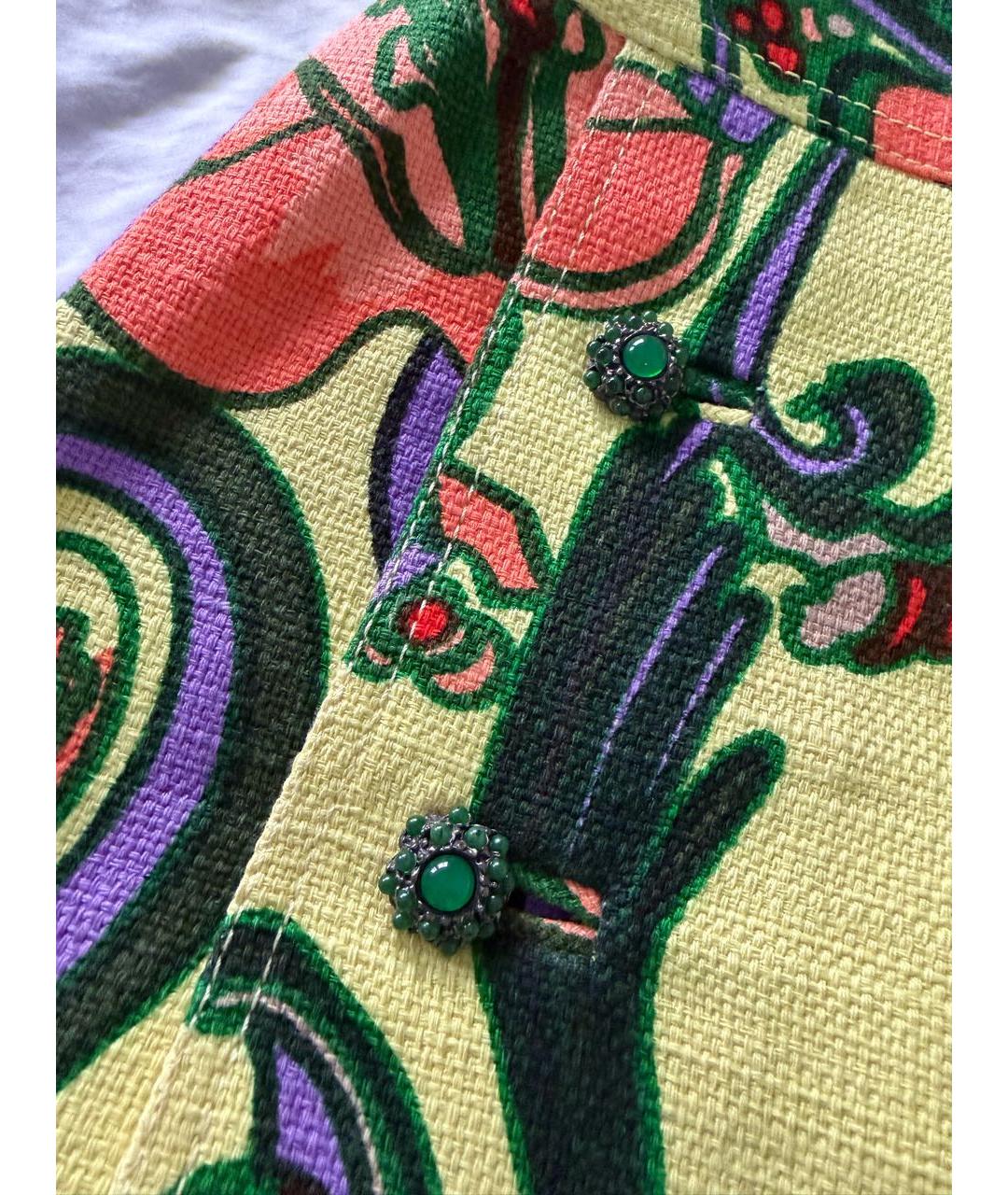 DOLCE&GABBANA Мульти хлопковая юбка мини, фото 3