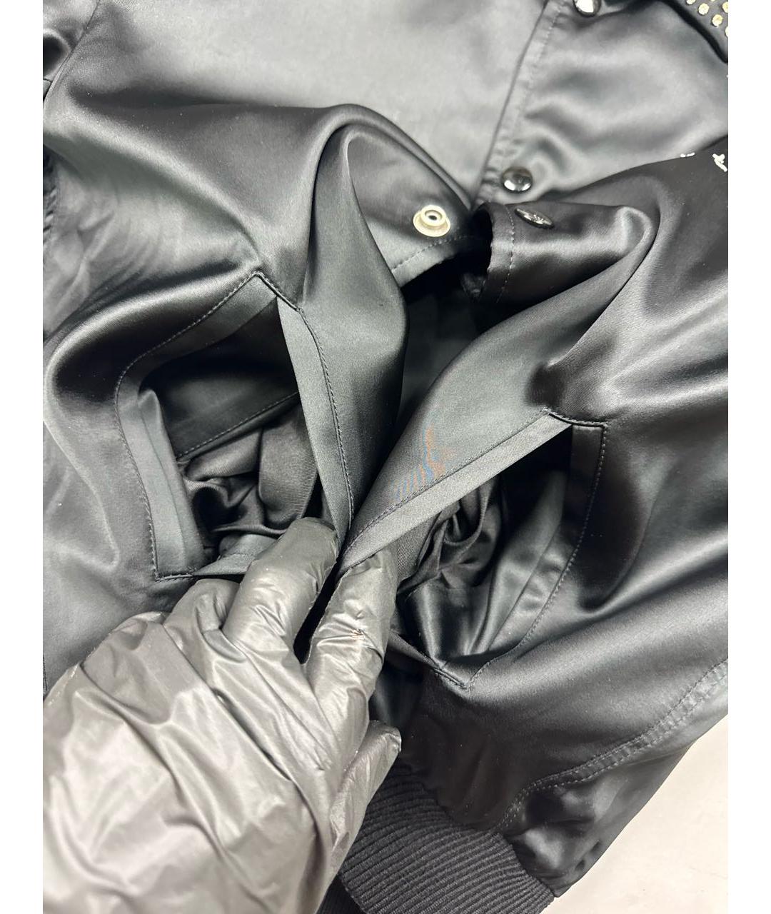 SAINT LAURENT Черная атласная куртка, фото 6