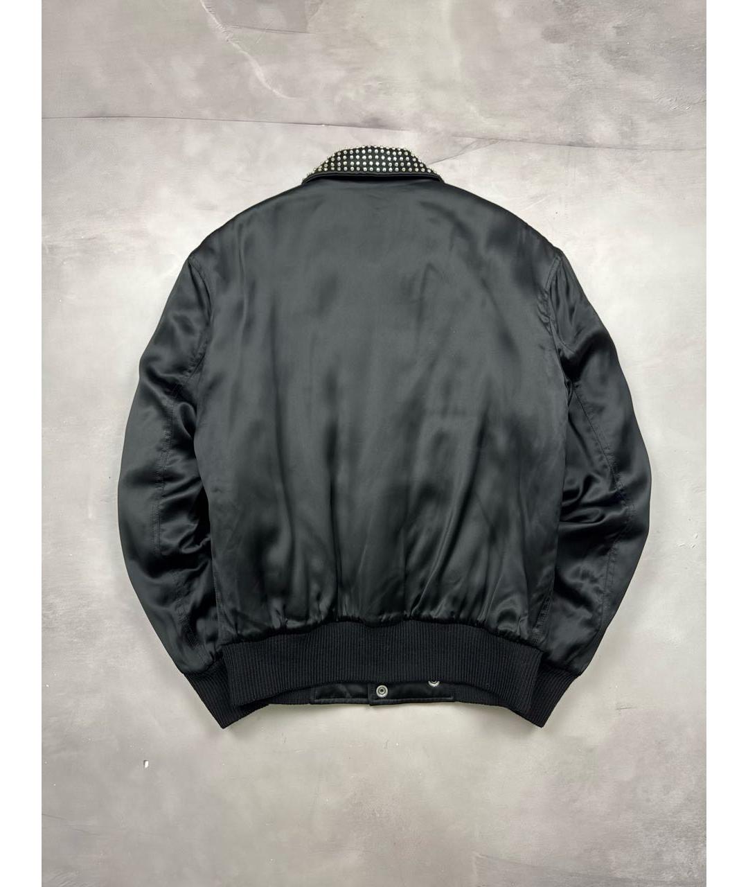 SAINT LAURENT Черная атласная куртка, фото 3