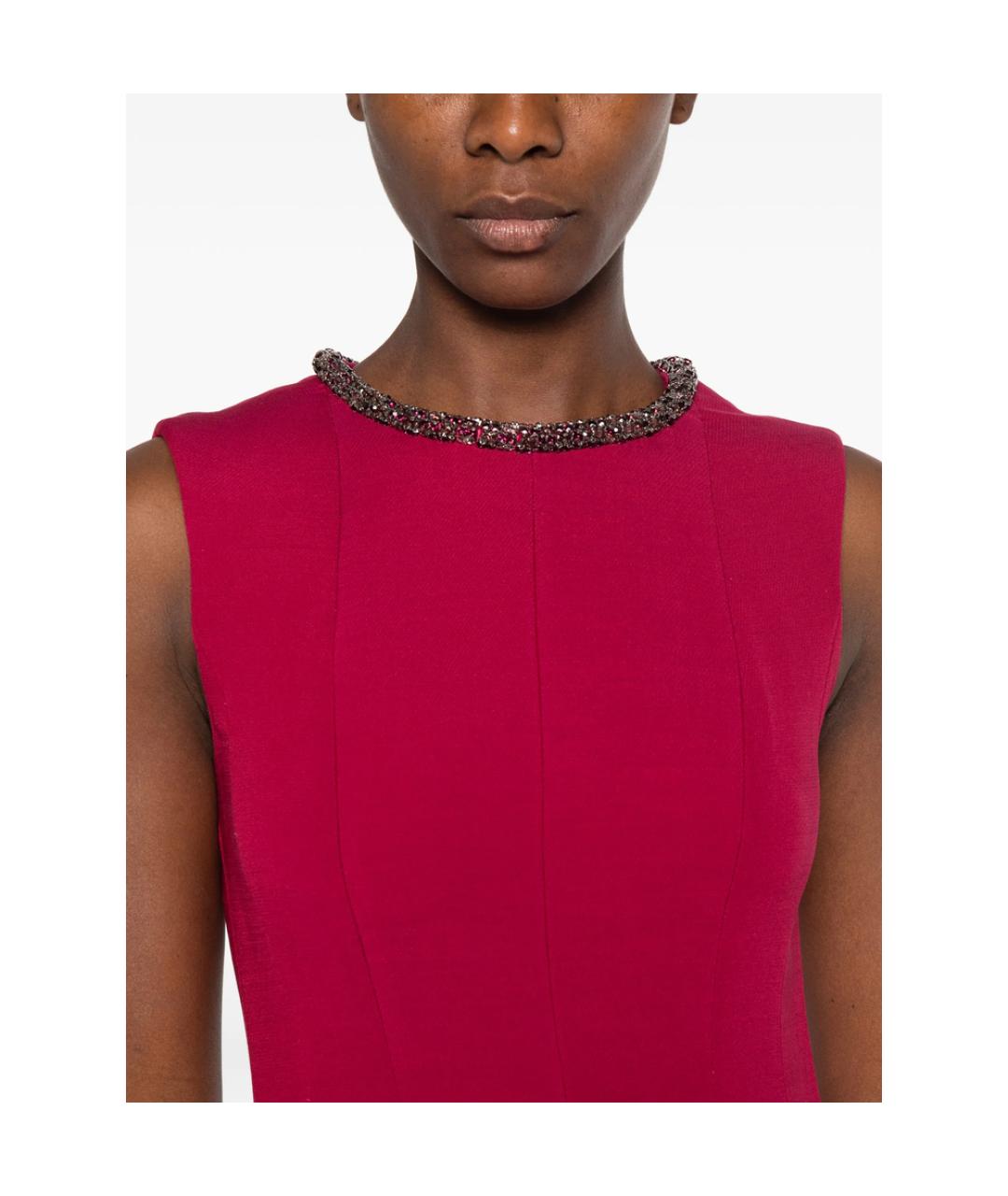 ROLAND MOURET Розовое полиэстеровое платье, фото 3