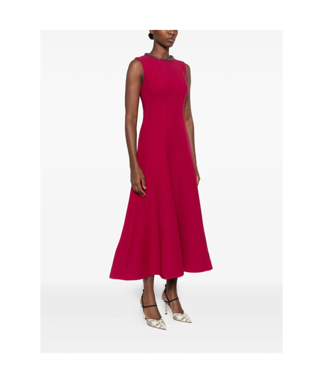 ROLAND MOURET Розовое полиэстеровое платье, фото 4