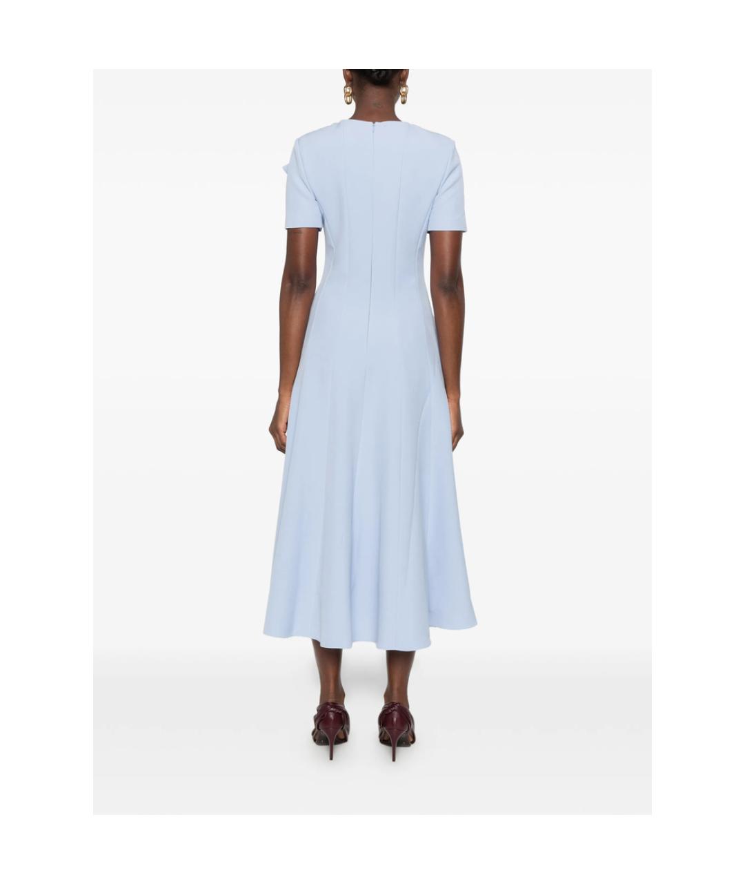 ROLAND MOURET Синее полиэстеровое платье, фото 4