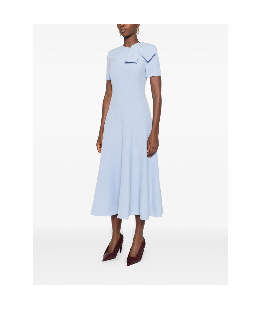 ROLAND MOURET Синее полиэстеровое платье, фото 3