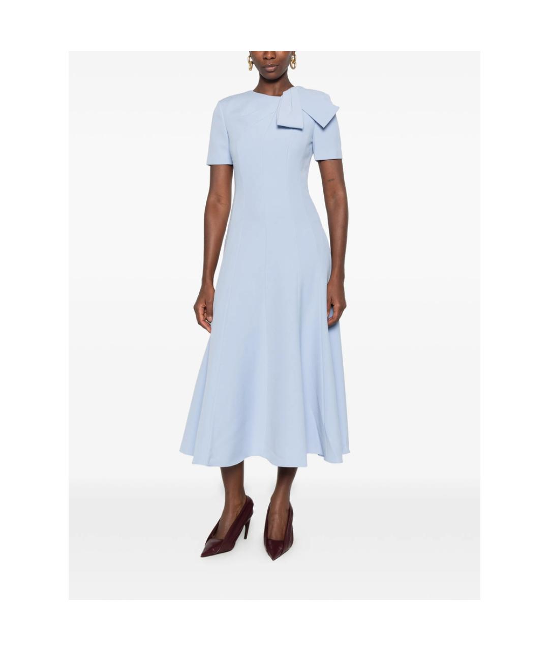 ROLAND MOURET Синее полиэстеровое платье, фото 2