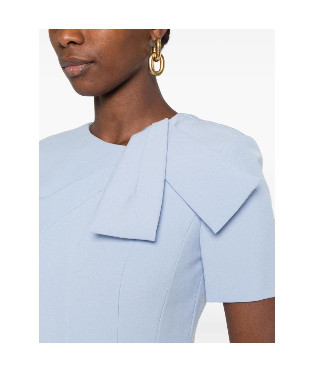 ROLAND MOURET Синее полиэстеровое платье, фото 5