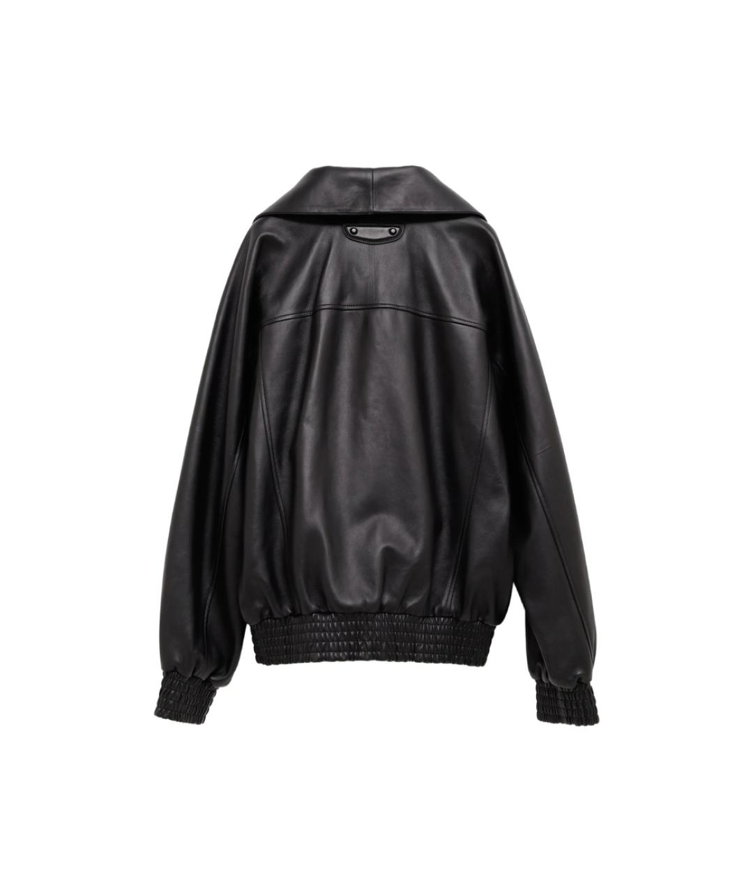 BALENCIAGA Черная кожаная куртка, фото 3