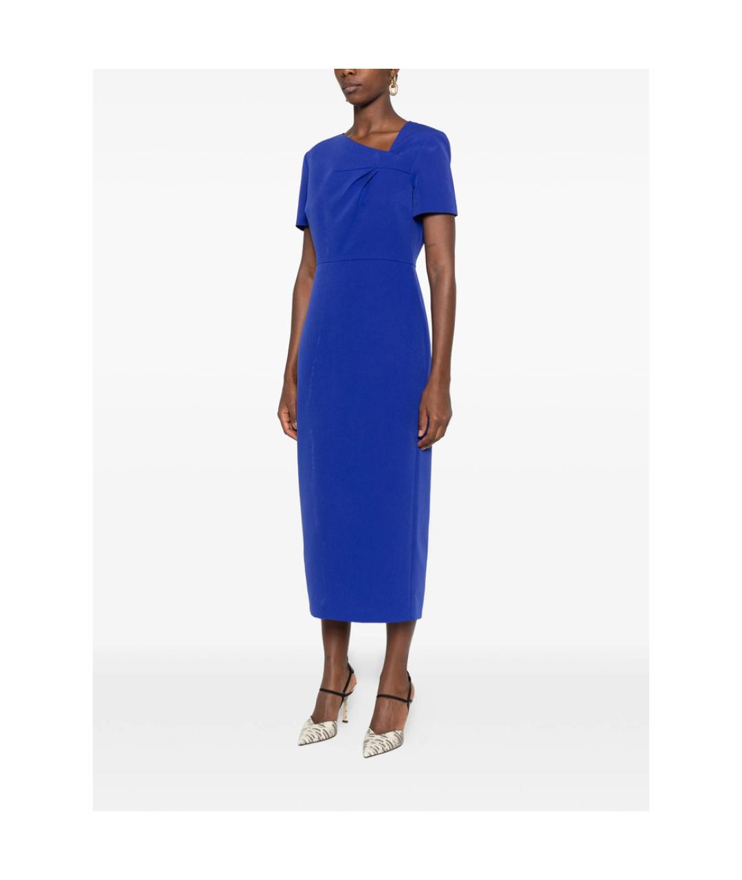 ROLAND MOURET Синее полиэстеровое платье, фото 3