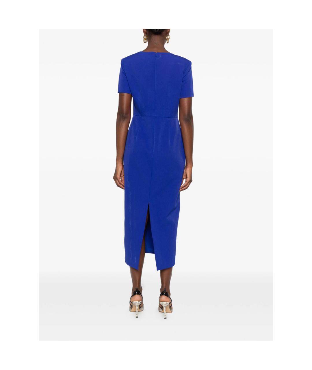 ROLAND MOURET Синее полиэстеровое платье, фото 4