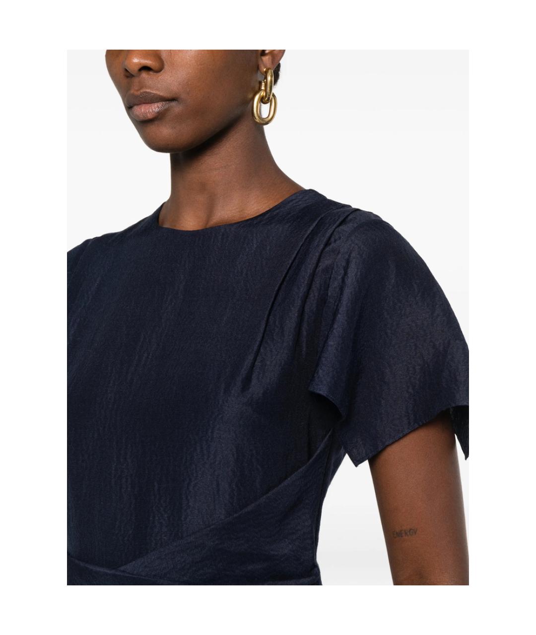 ROLAND MOURET Синее полиэстеровое платье, фото 4