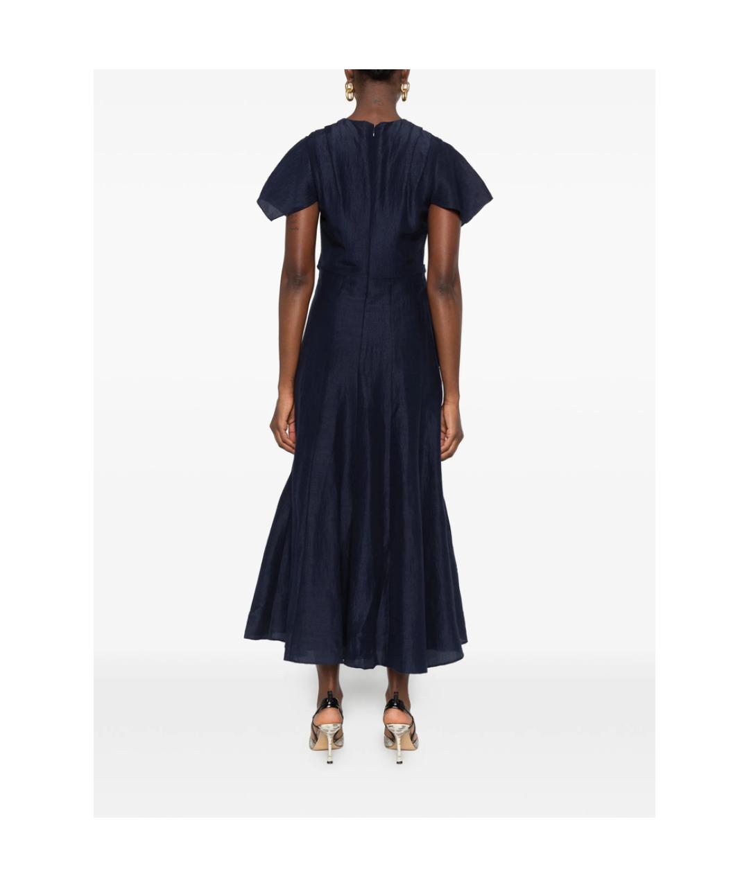 ROLAND MOURET Синее полиэстеровое платье, фото 3