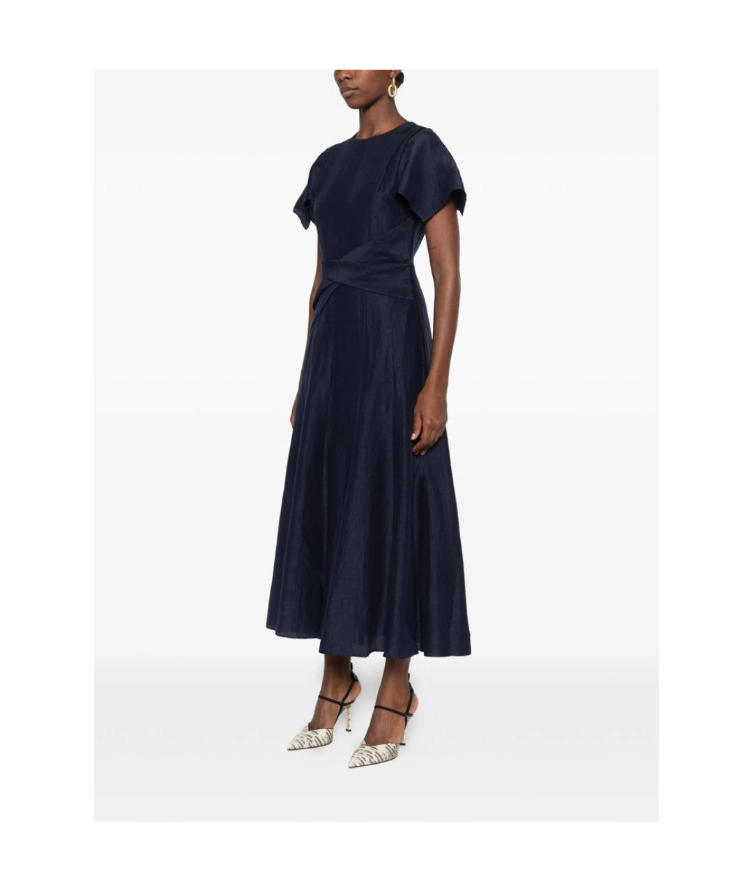 ROLAND MOURET Синее полиэстеровое платье, фото 2