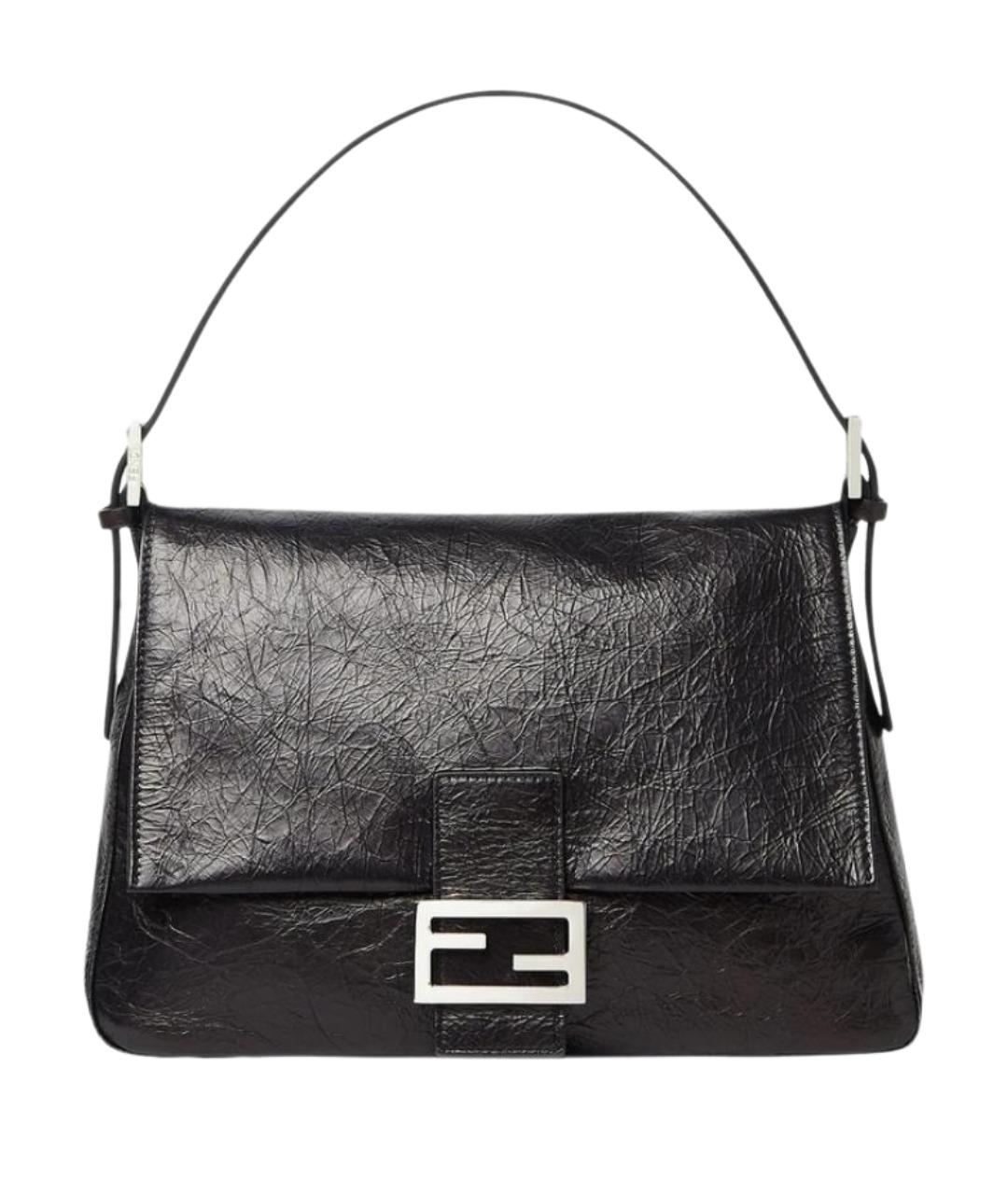 FENDI Черная кожаная сумка через плечо, фото 1