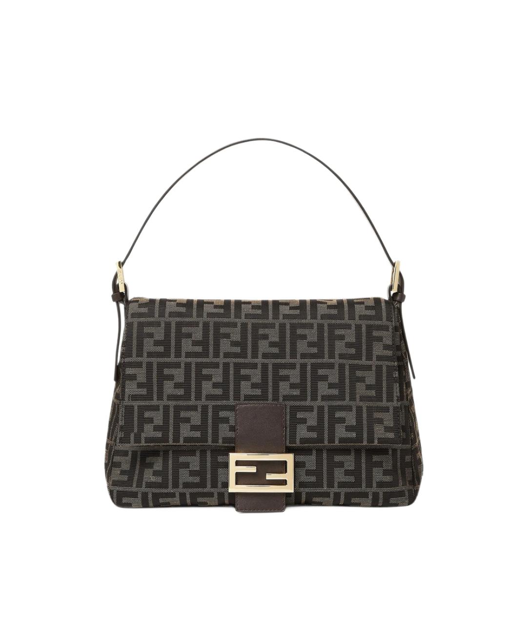 FENDI Коричневая сумка через плечо из канвы, фото 6
