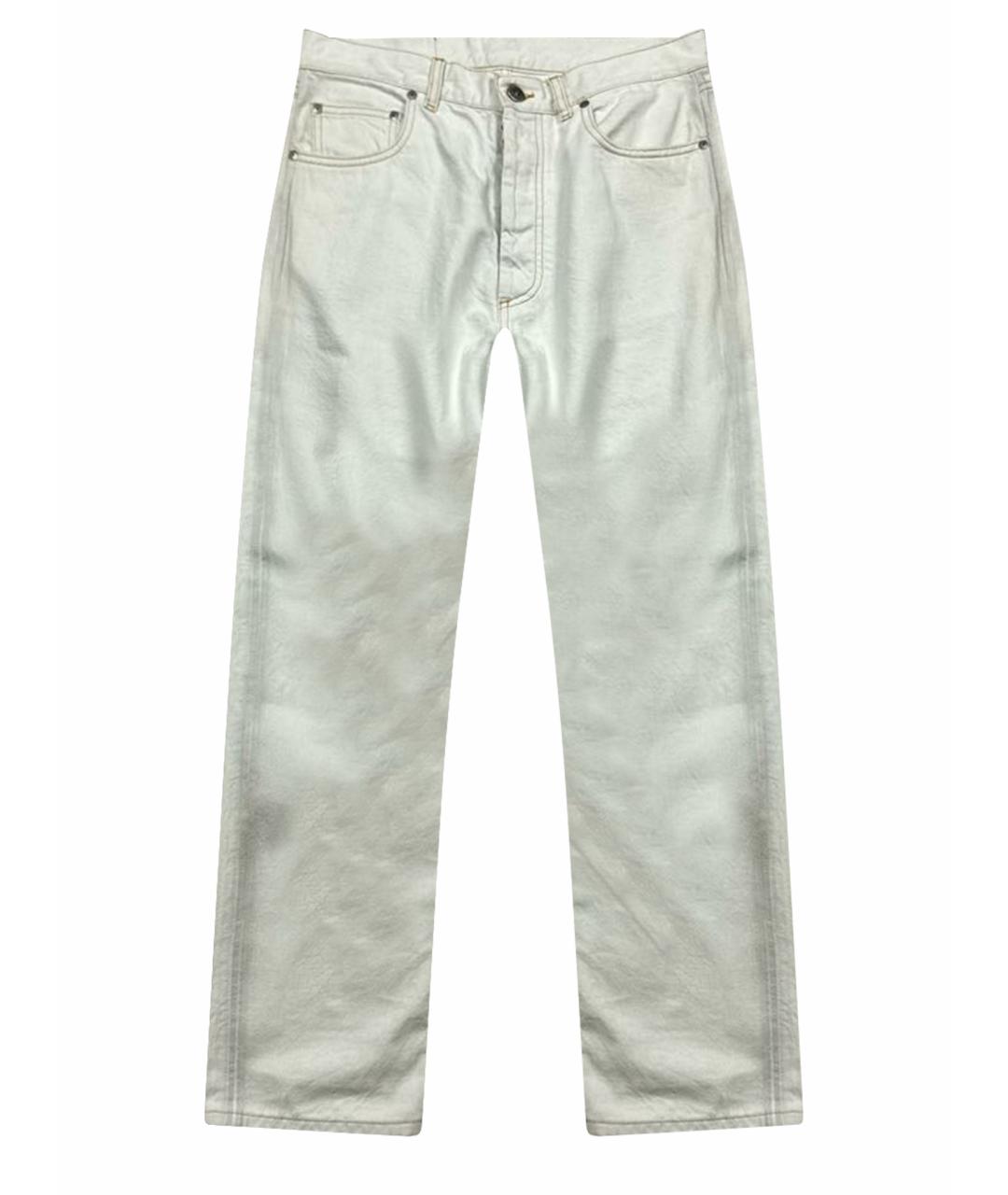 MAISON MARGIELA Бежевые хлопковые прямые джинсы, фото 1