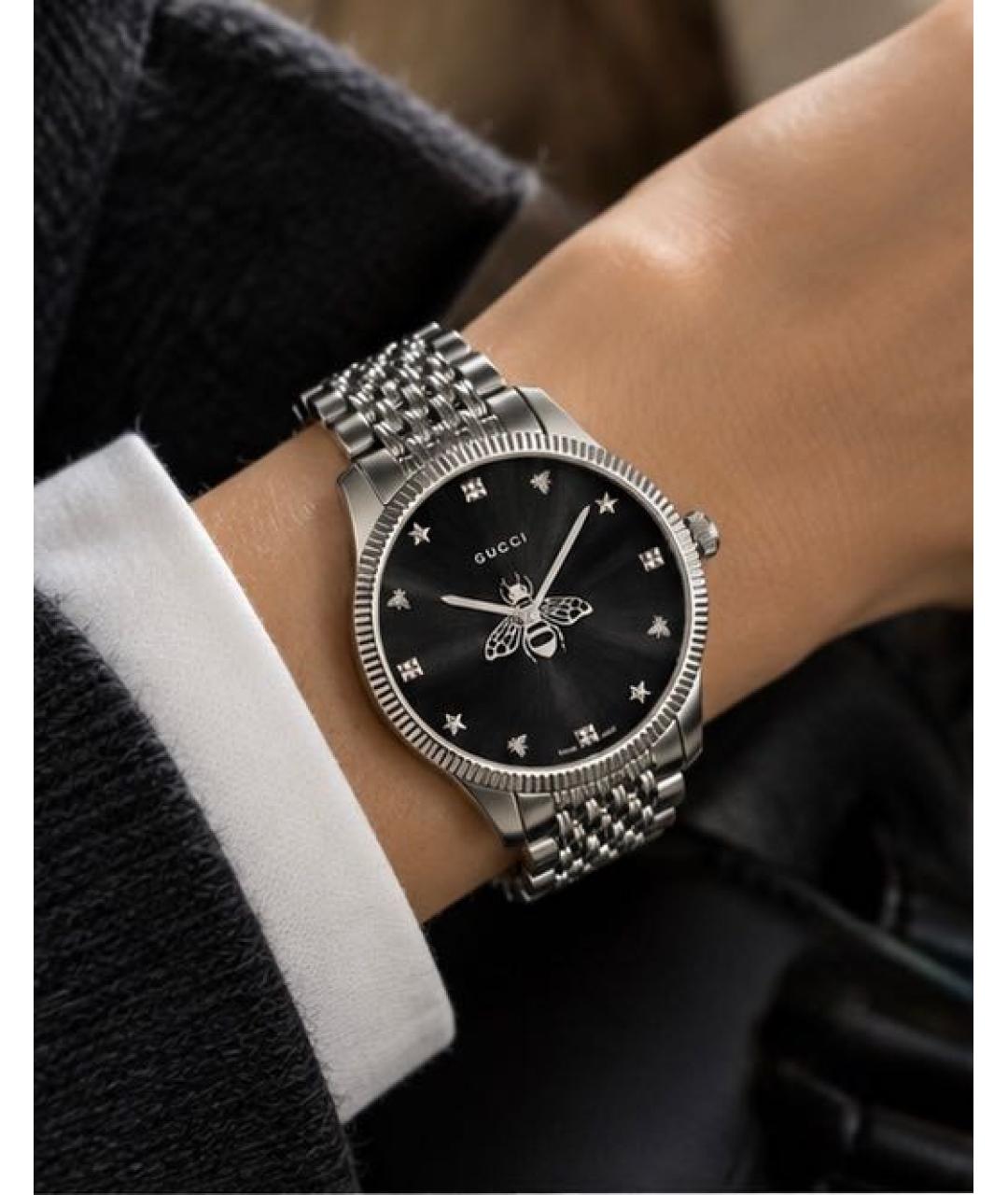 GUCCI Серебряные стальные часы, фото 3