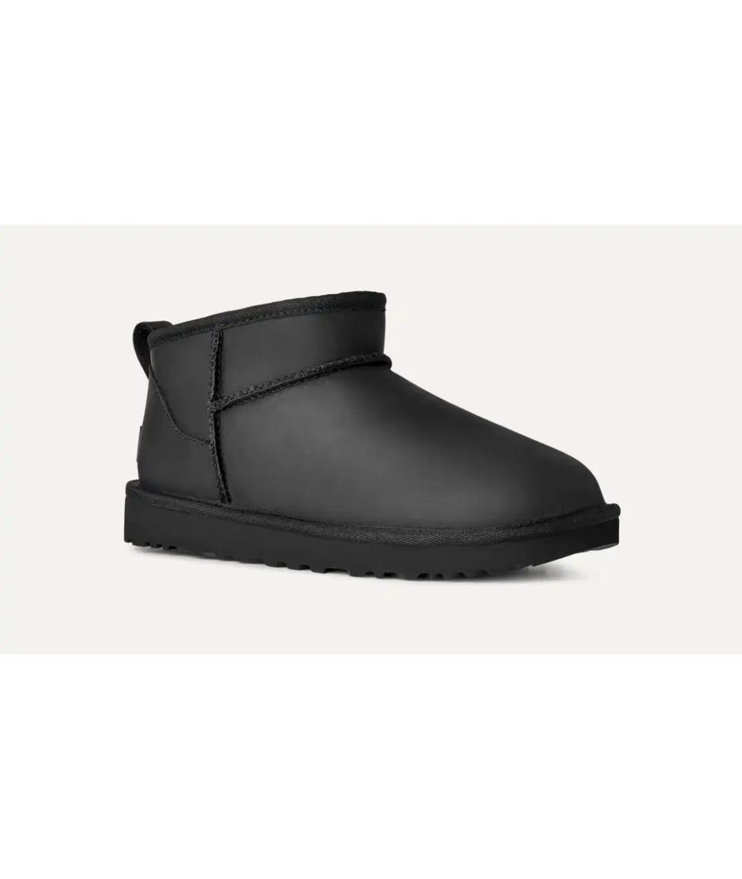 UGG Черные кожаные полусапоги, фото 2