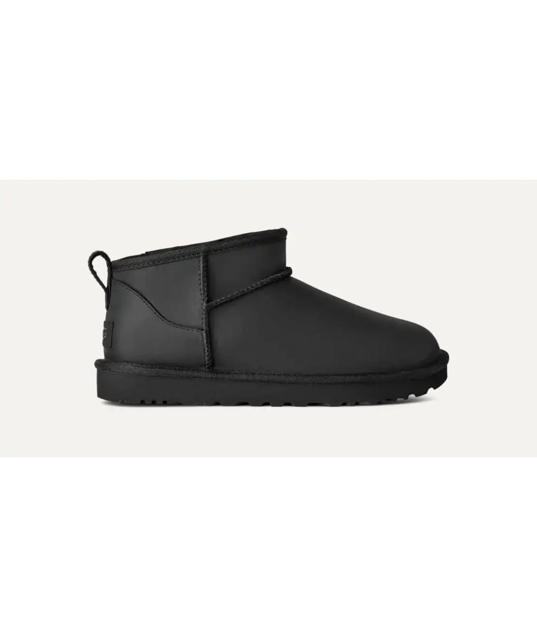 UGG Черные кожаные полусапоги, фото 9