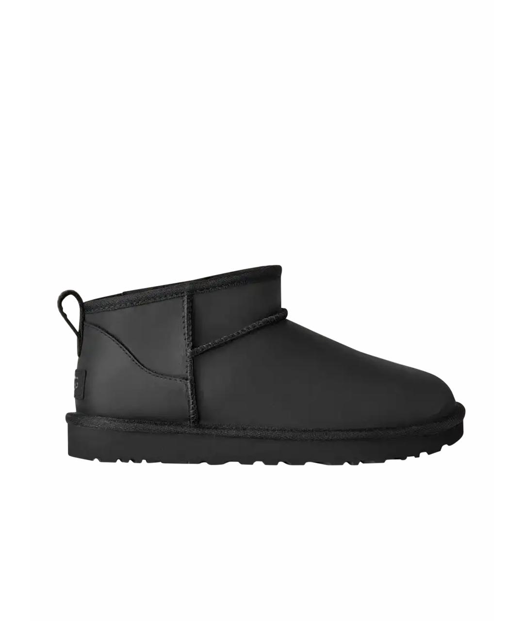 UGG Черные кожаные полусапоги, фото 1