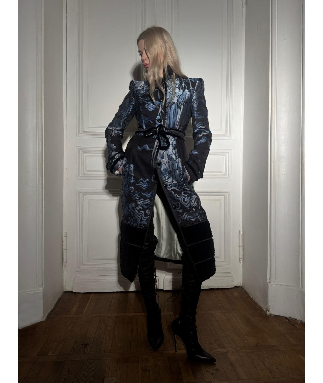 SAINT LAURENT Голубое пальто, фото 3