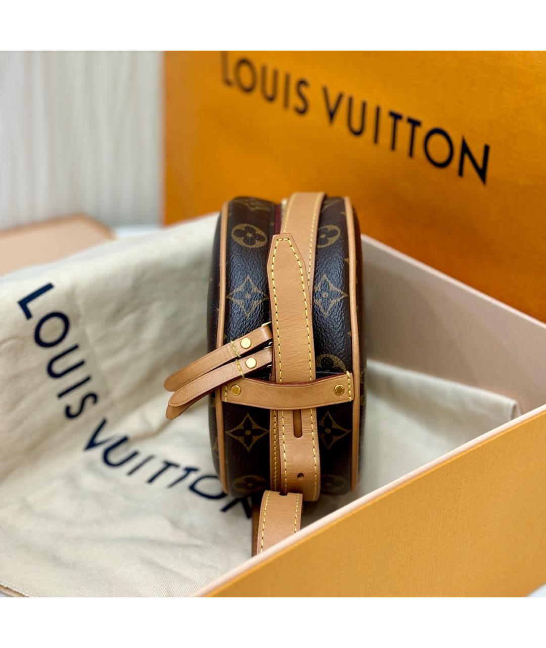 LOUIS VUITTON Коричневая сумка через плечо из канвы, фото 4