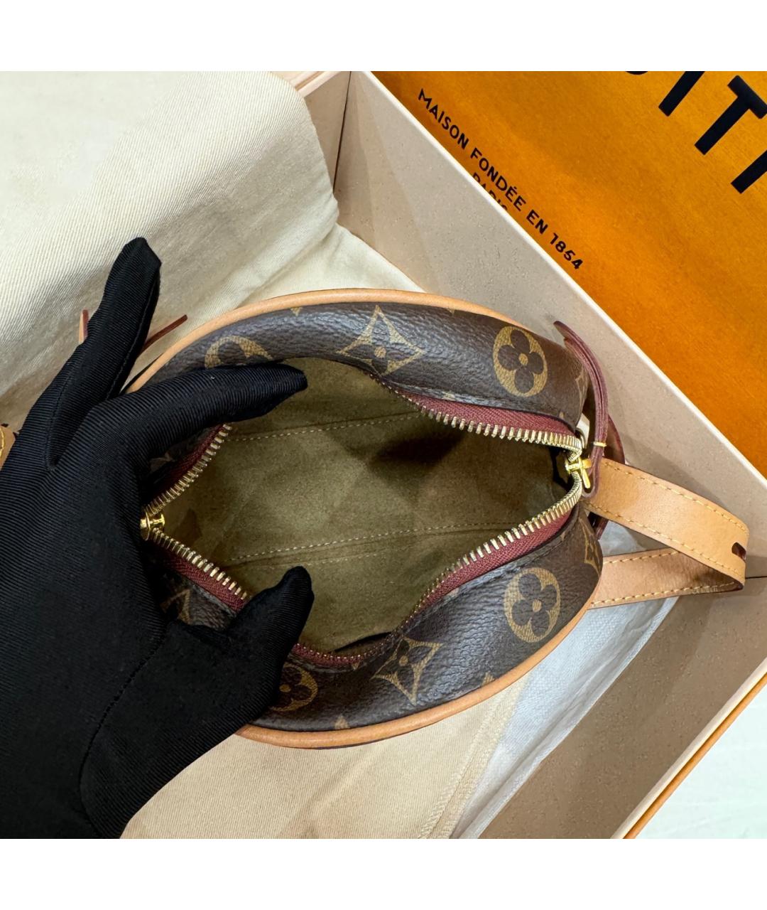 LOUIS VUITTON Коричневая сумка через плечо из канвы, фото 6