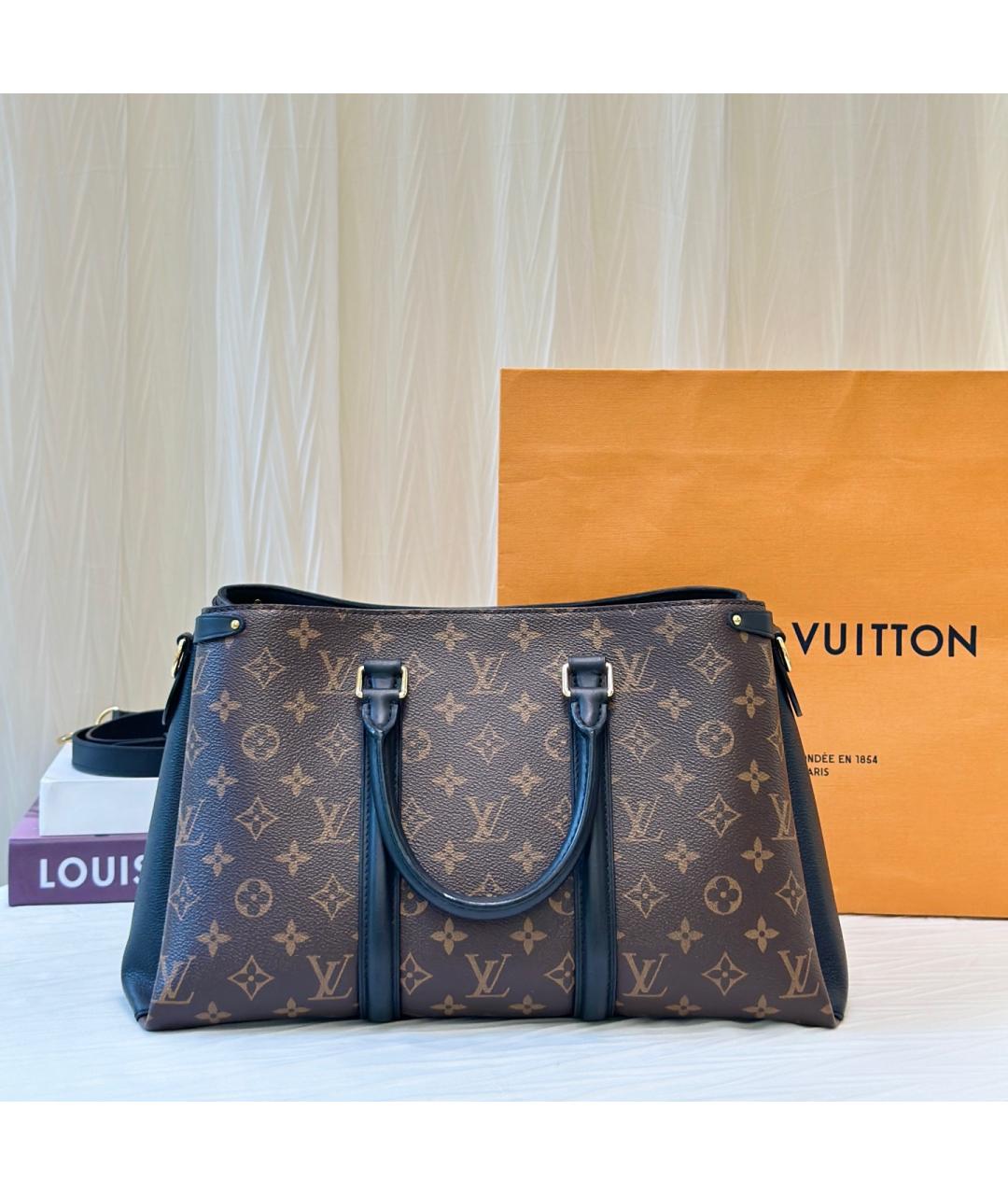 LOUIS VUITTON Коричневая сумка с короткими ручками из канвы, фото 7
