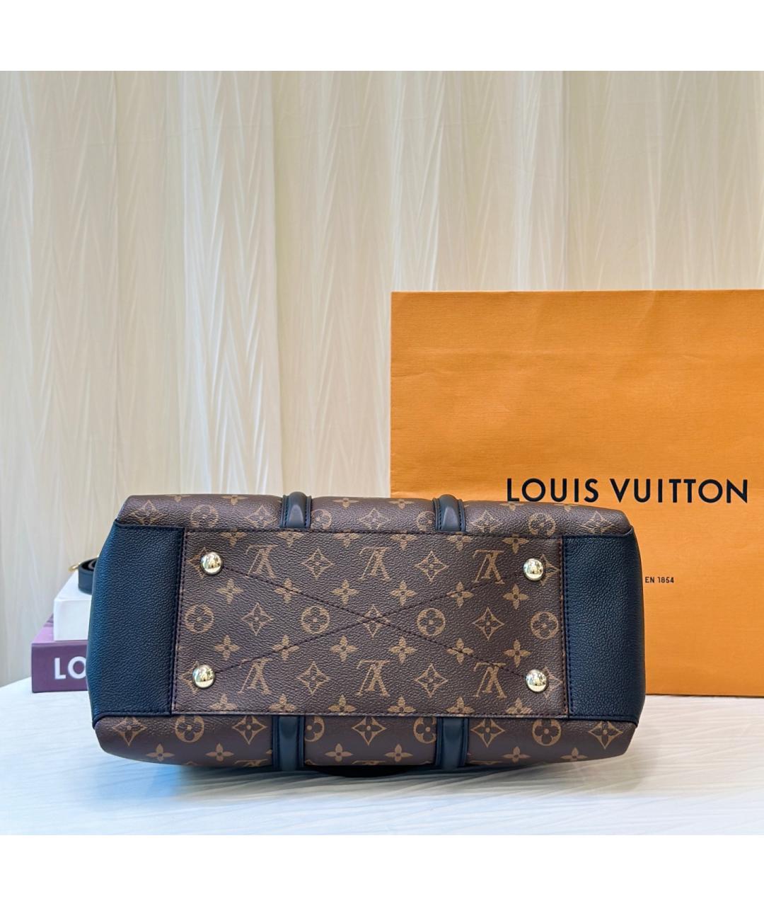 LOUIS VUITTON Коричневая сумка с короткими ручками из канвы, фото 5