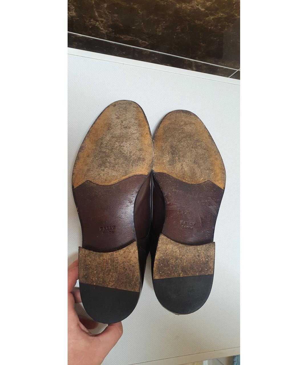 BALLY Коричневые кожаные туфли, фото 5