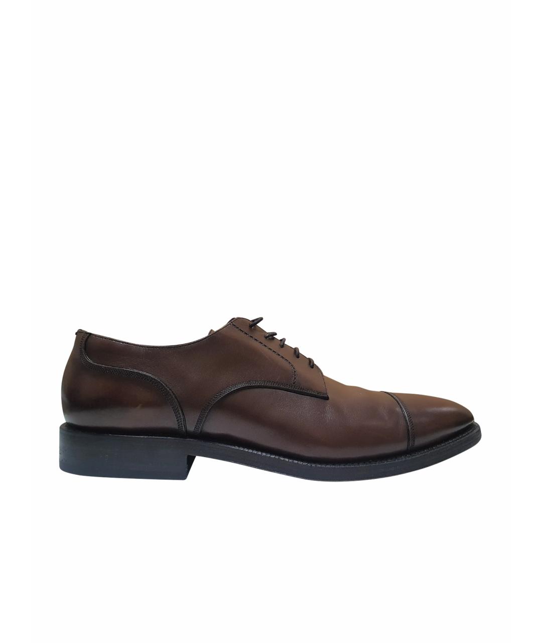 BALLY Коричневые кожаные туфли, фото 1