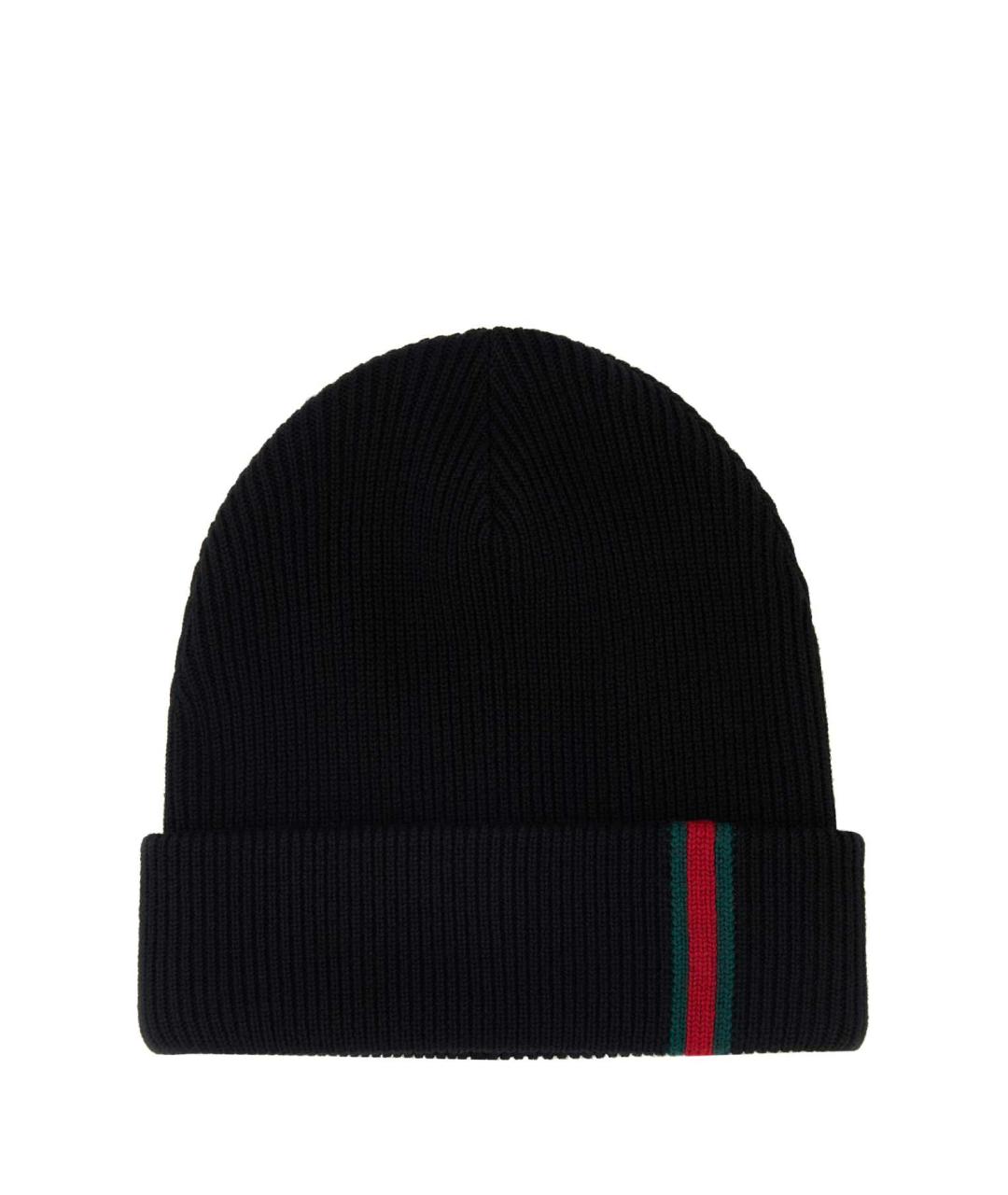 GUCCI Черная шерстяная шапка, фото 1