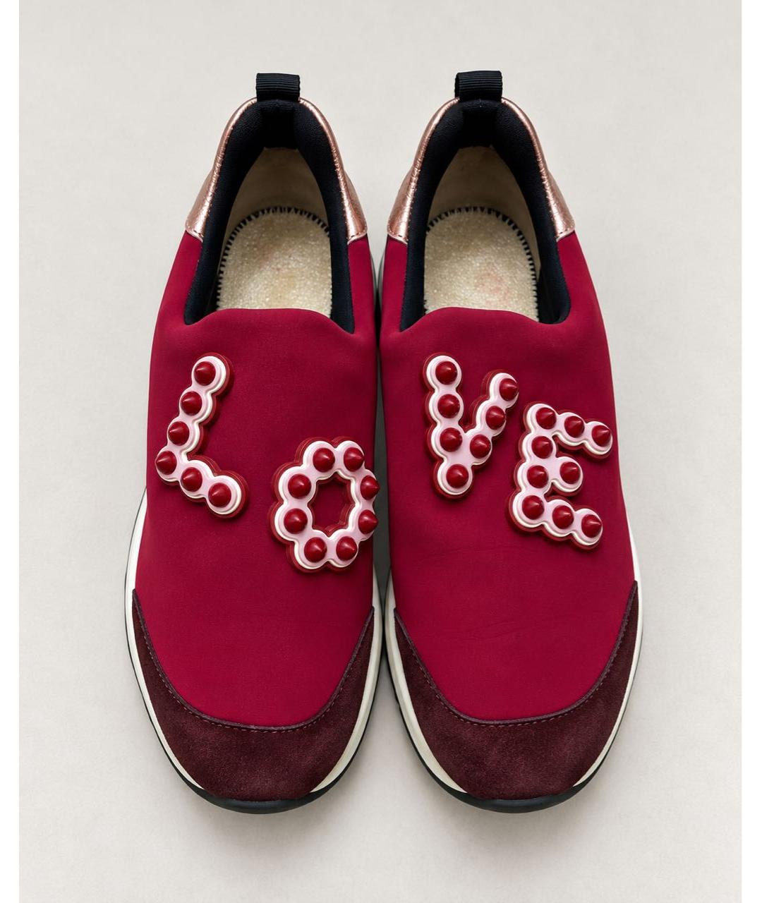 FENDI Бордовые слипоны, фото 5