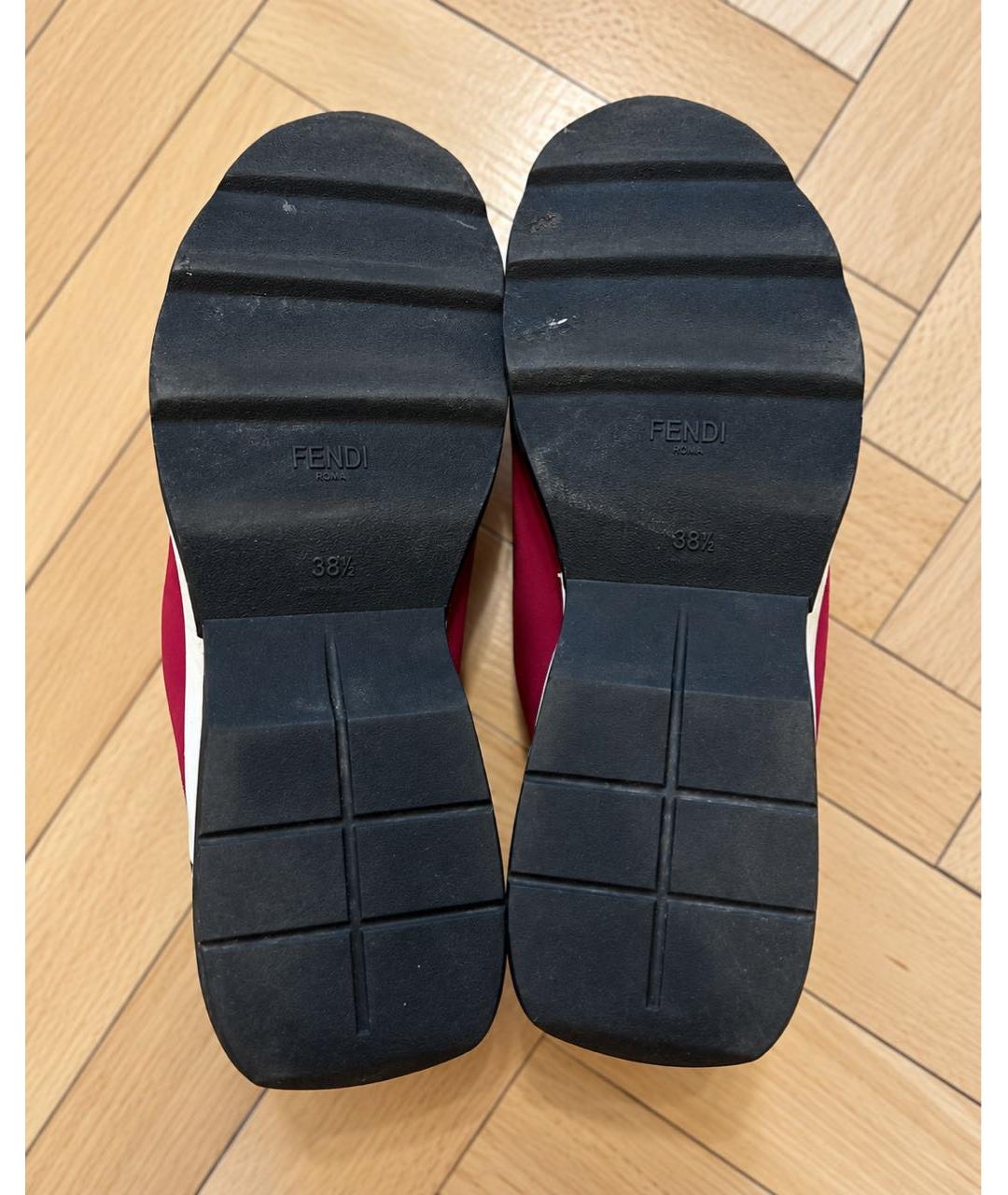 FENDI Бордовые слипоны, фото 4