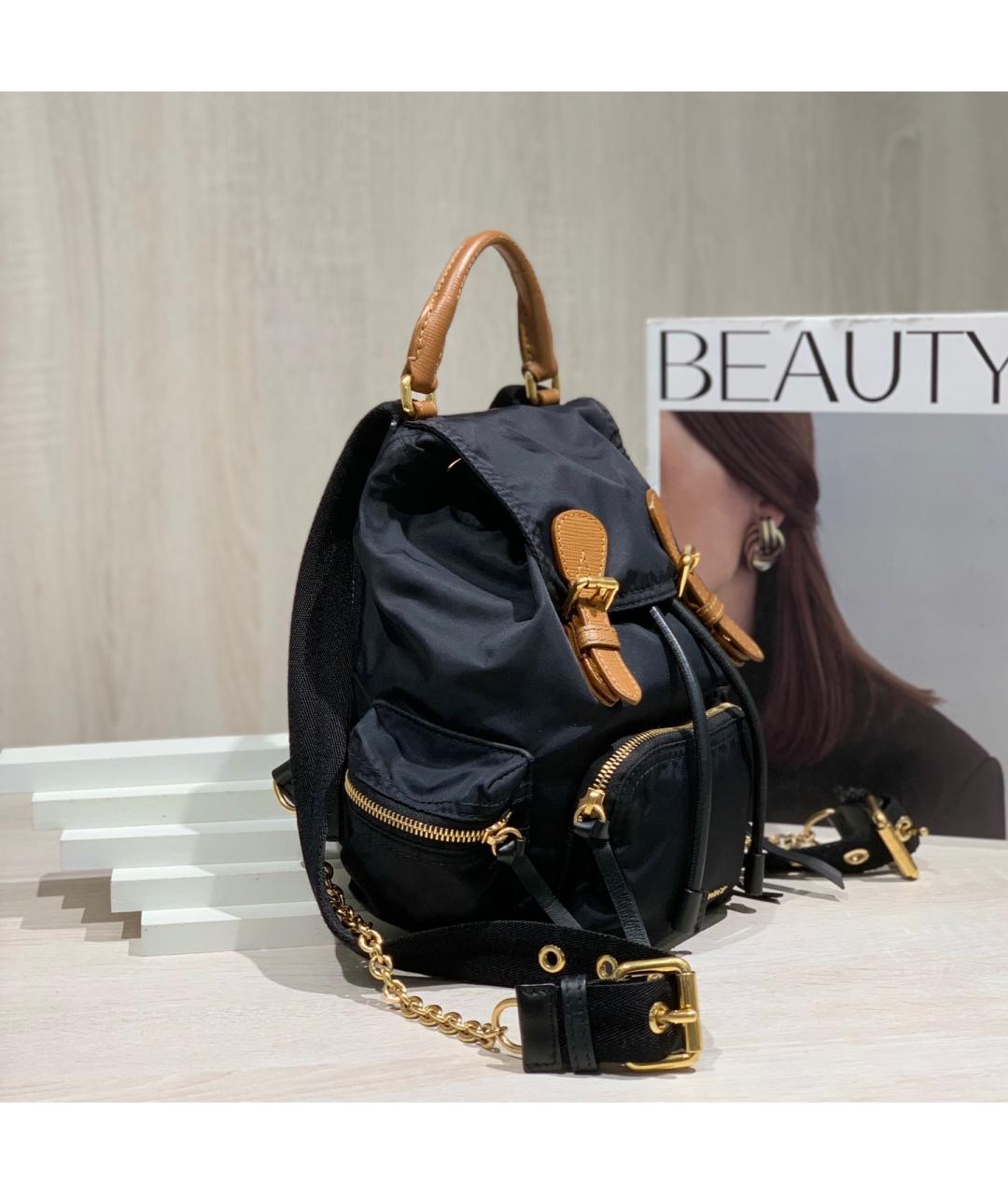 BURBERRY Черный деним рюкзак, фото 4