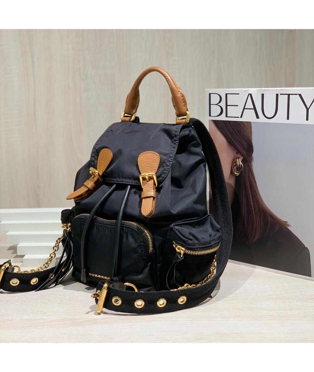 BURBERRY Черный деним рюкзак, фото 5