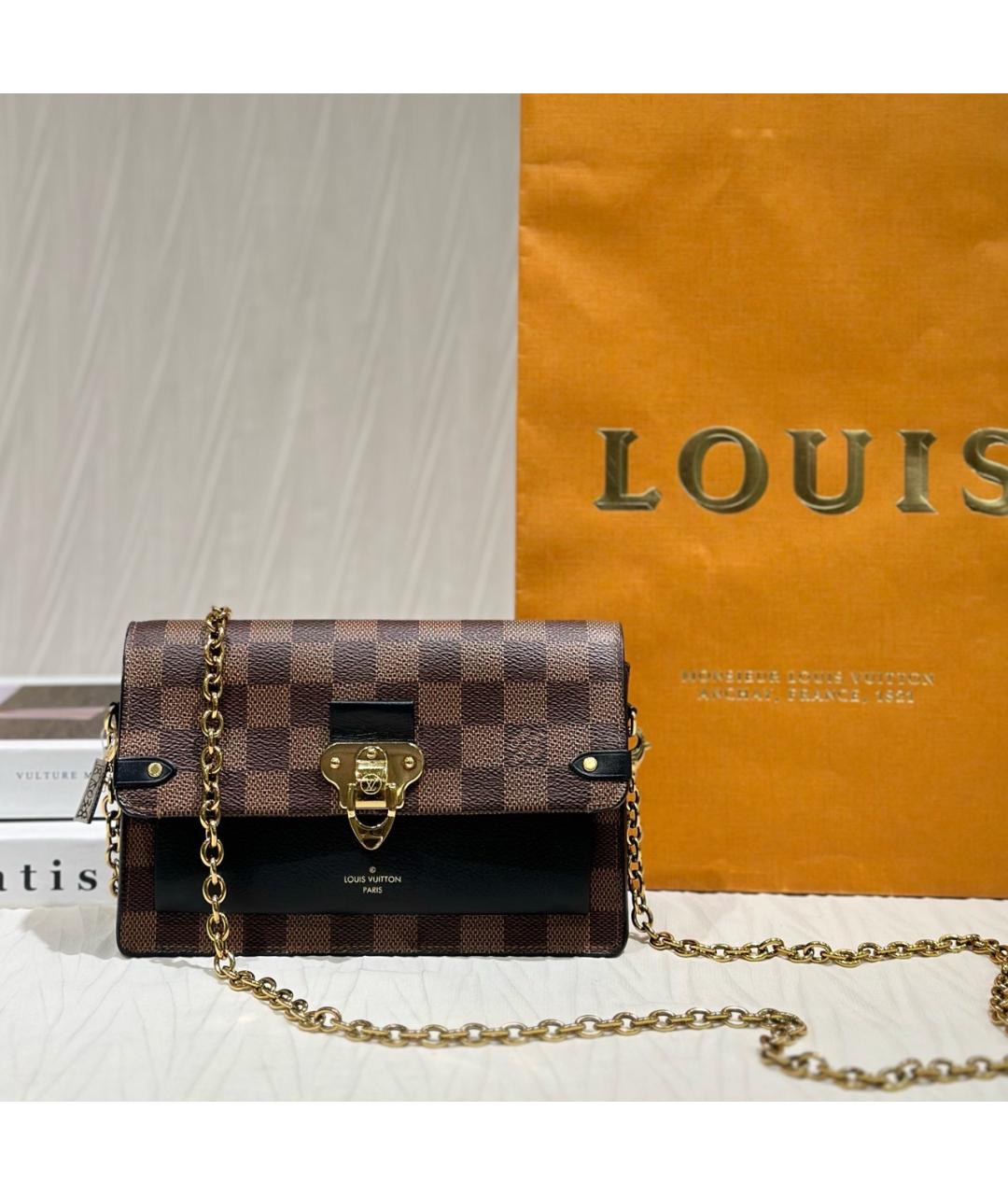 LOUIS VUITTON Коричневая сумка через плечо из канвы, фото 7
