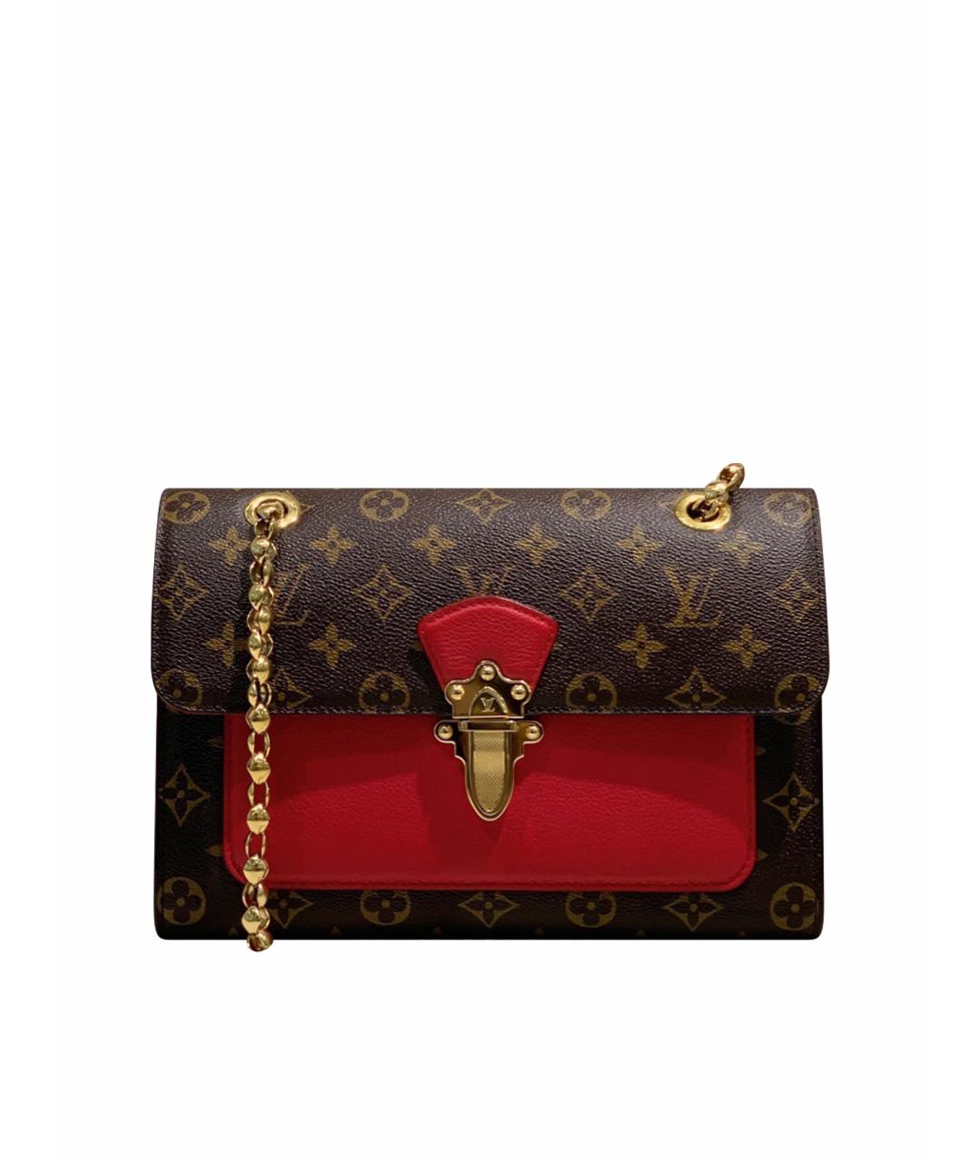 LOUIS VUITTON Красная сумка через плечо из канвы, фото 1