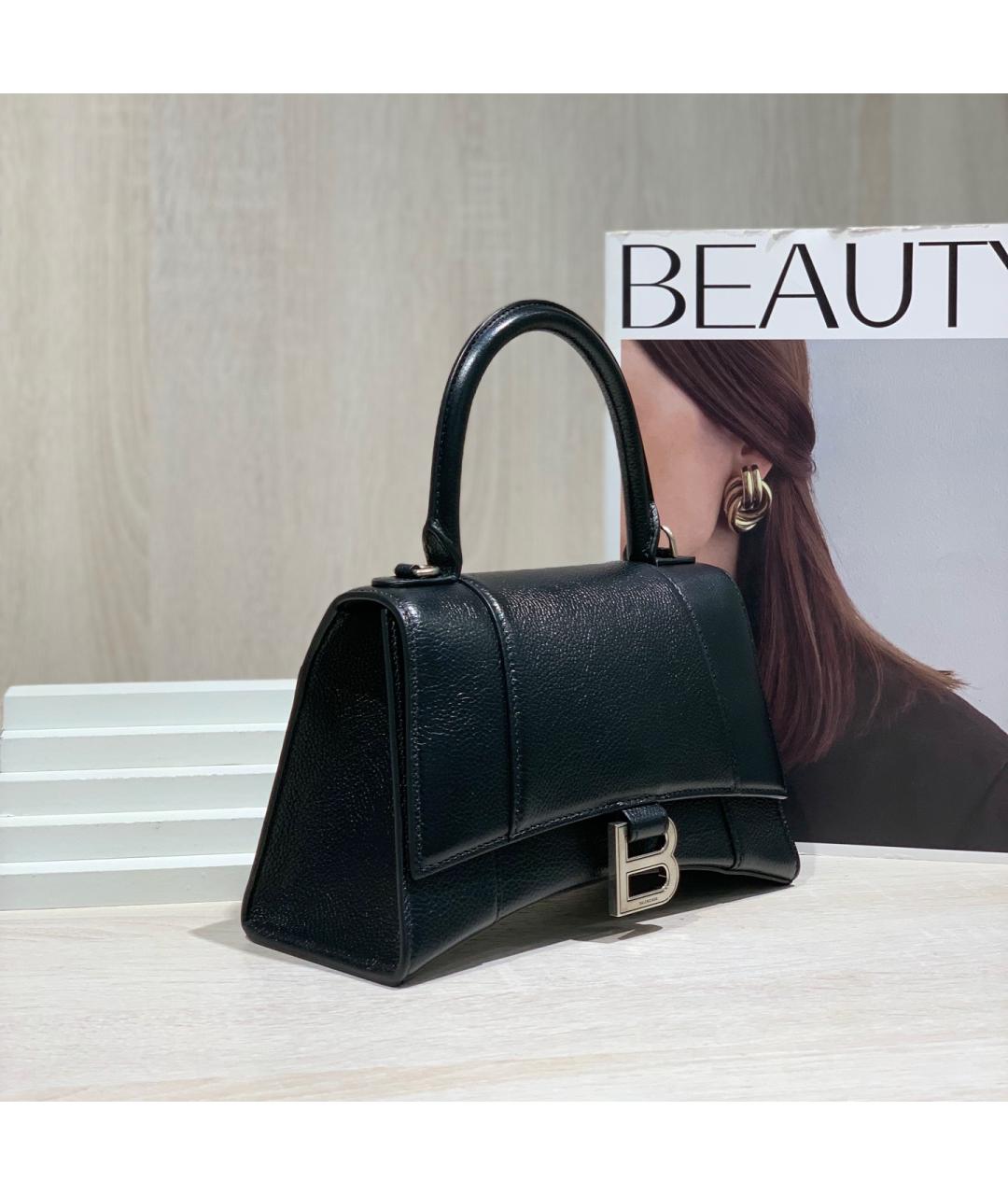 BALENCIAGA Черная кожаная сумка тоут, фото 2