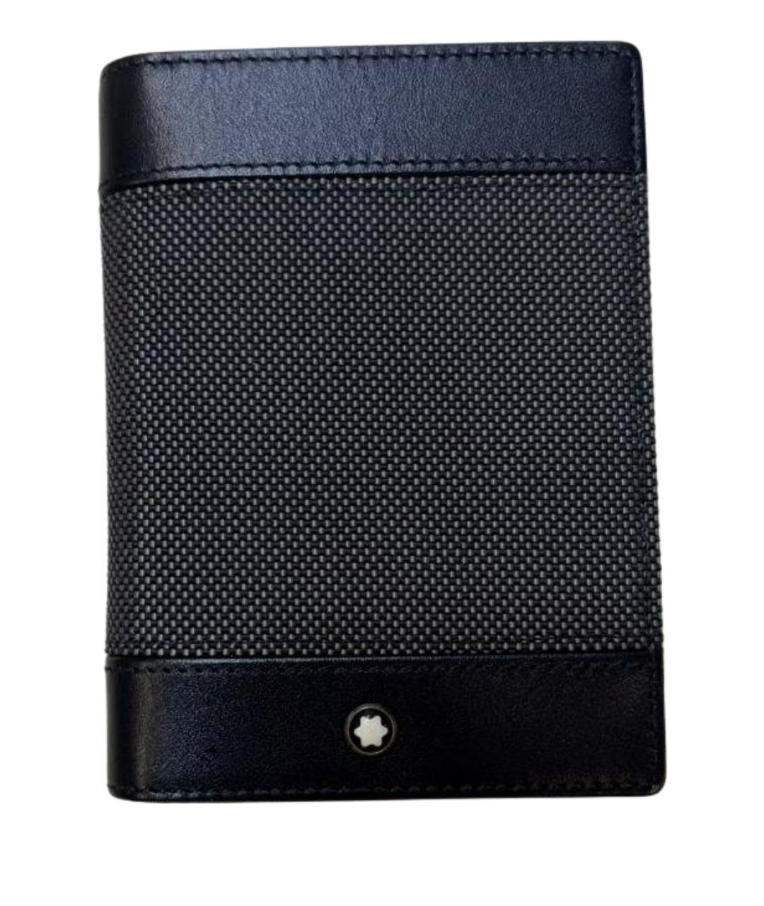 MONTBLANC Серая кожаная визитница, фото 1