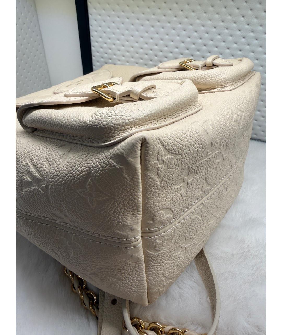 LOUIS VUITTON Бежевый кожаный рюкзак, фото 4