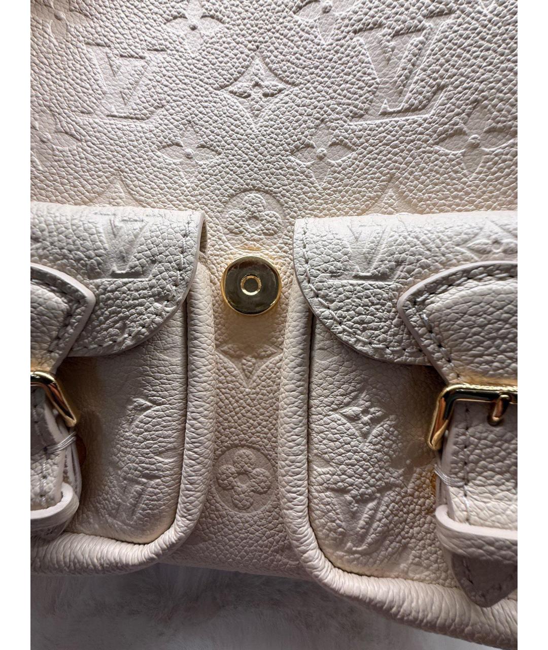 LOUIS VUITTON Бежевый кожаный рюкзак, фото 8