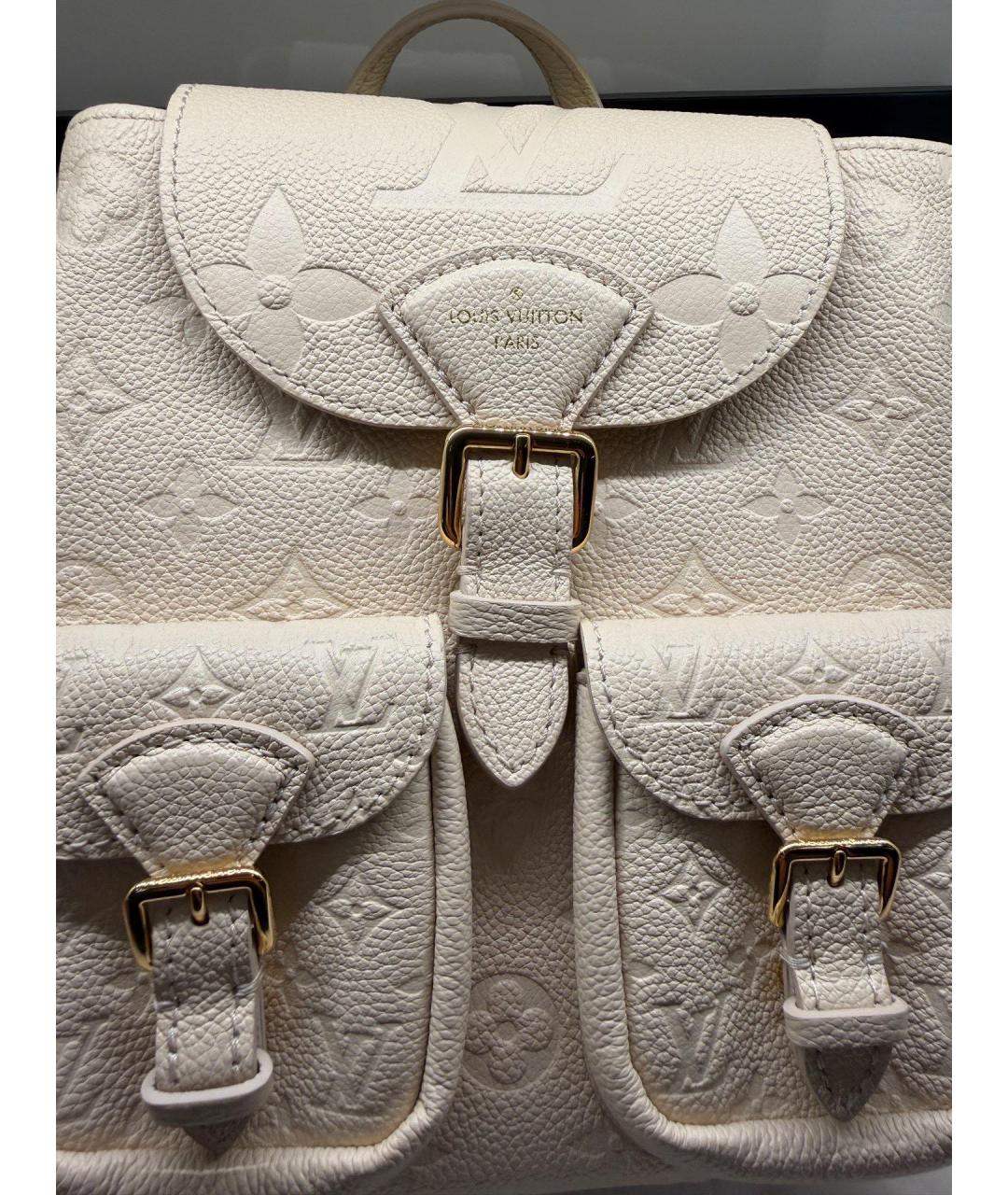 LOUIS VUITTON Бежевый кожаный рюкзак, фото 3