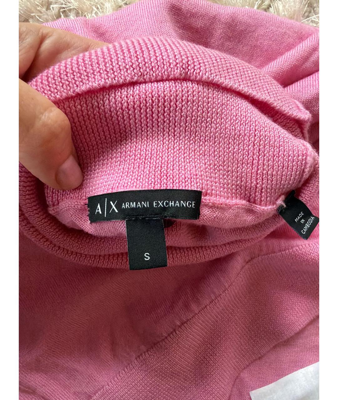 ARMANI EXCHANGE Розовая шерстяная водолазка, фото 3