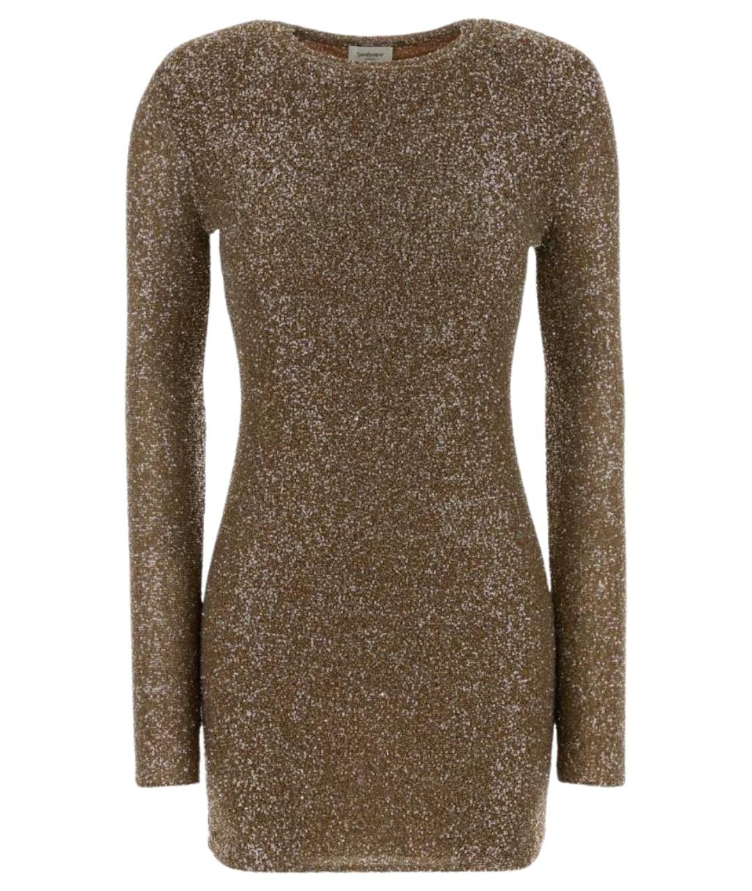 SAINT LAURENT Мульти нейлоновое коктейльное платье, фото 1