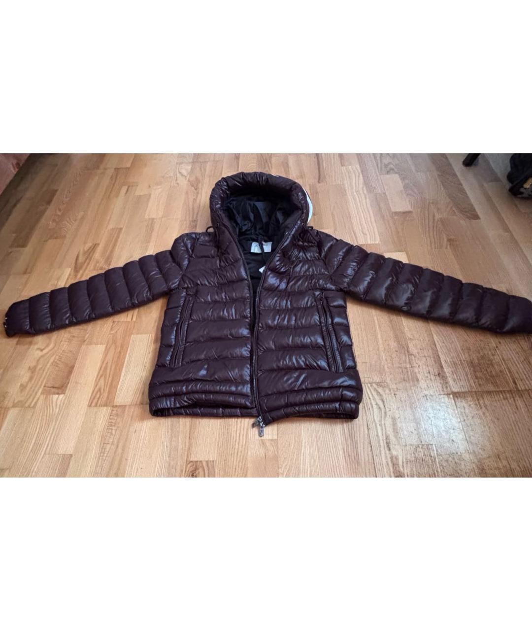 MONCLER Бордовая кожаная куртка, фото 2