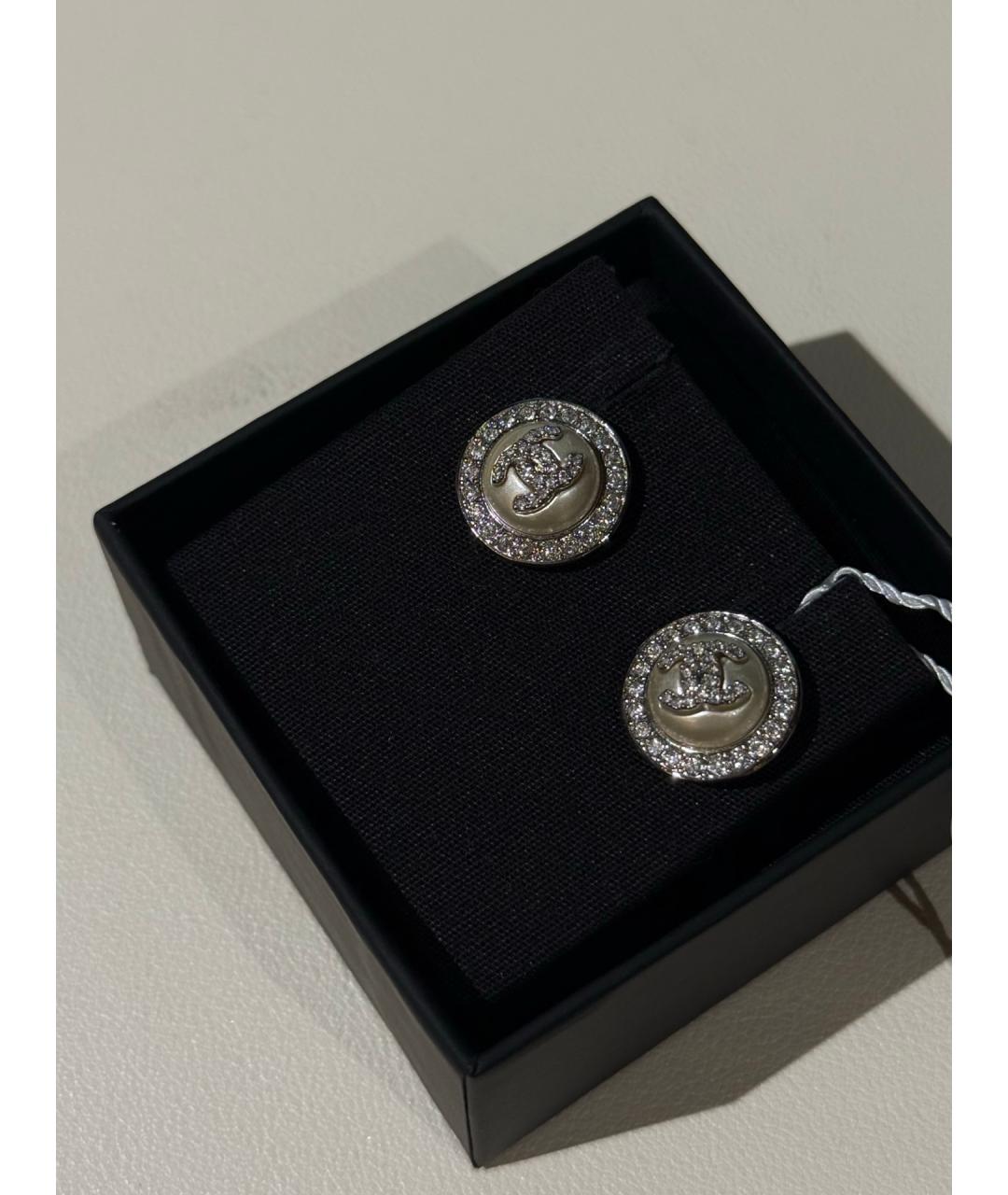 CHANEL Серебряные металлические серьги, фото 4