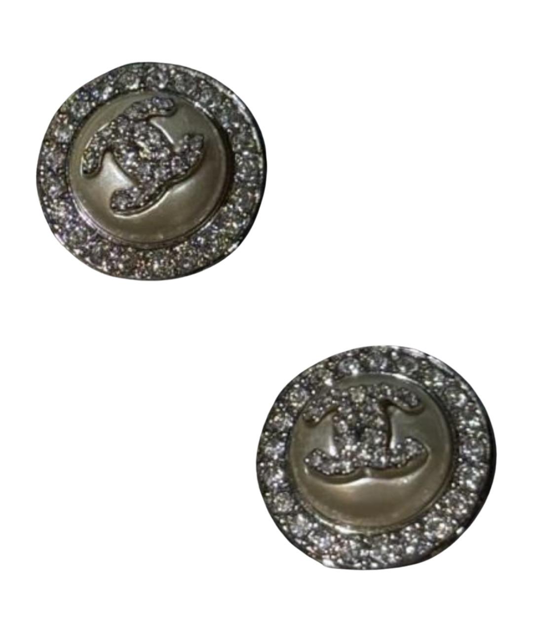 CHANEL Серебряные металлические серьги, фото 1
