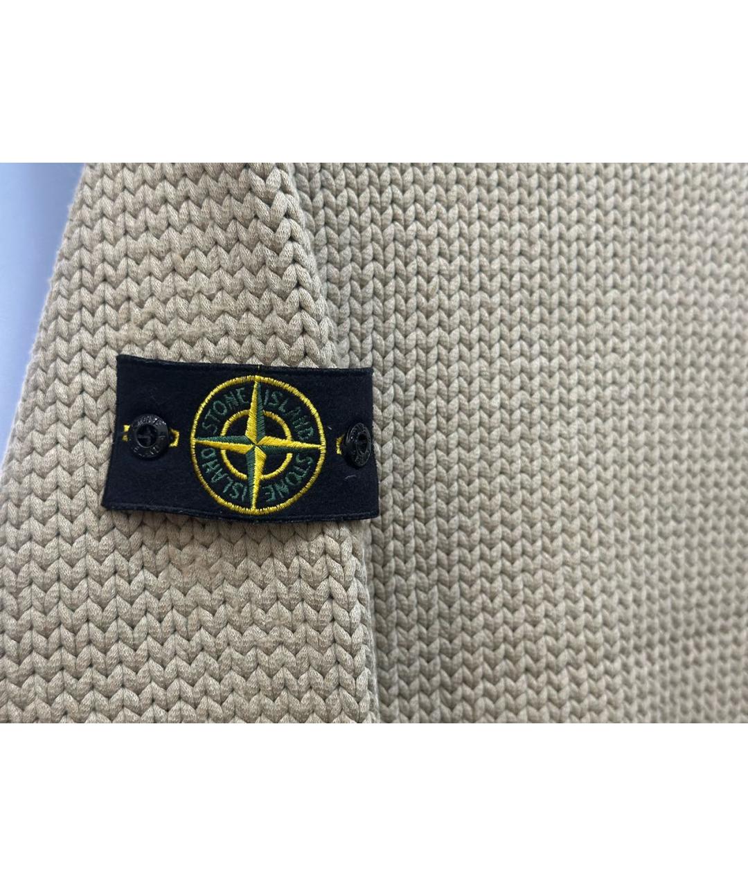 STONE ISLAND Бежевый вискозный джемпер / свитер, фото 3