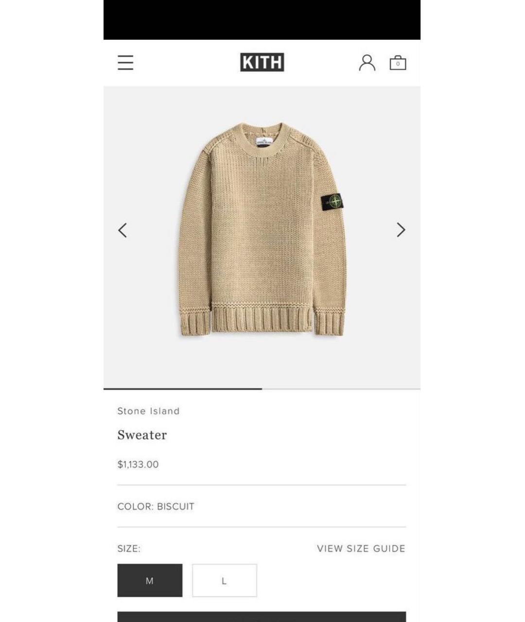 STONE ISLAND Бежевый вискозный джемпер / свитер, фото 4